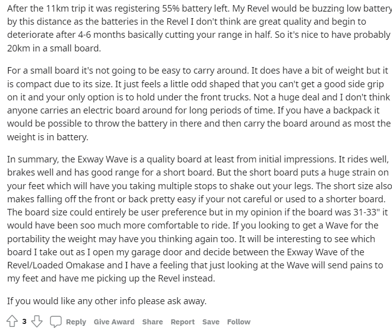 exway wave review reddit
