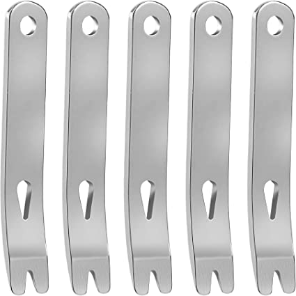 RONRONS 5 Pack Mini Stainless Steel Pocket Pry Bar