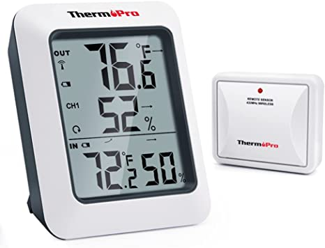 ThermoPro TP60 Digital Hygrometer
Indoor Outdoor Thermometer