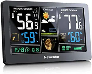 Newentor Weather Station Wireless Indoor Outdoor Thermometer