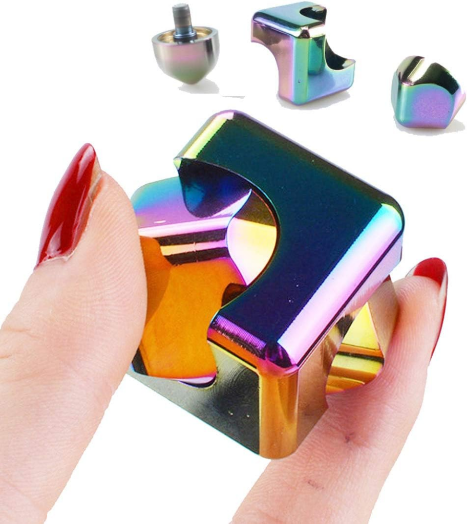 YAH Cube Spinner Anti-Anxiety Metallic Focus Toy
